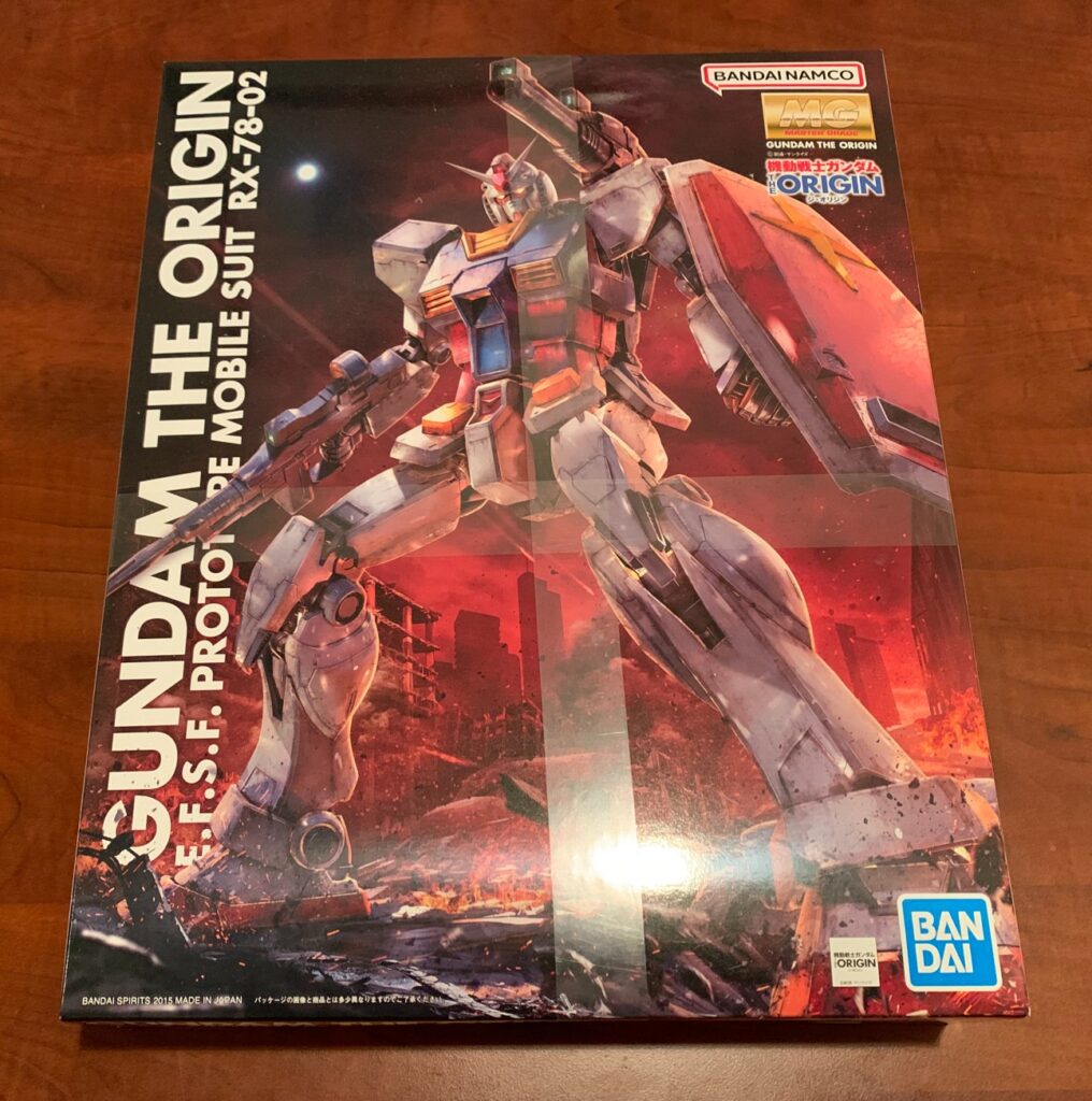 bandai zz gundam the origin rx-78-02 box