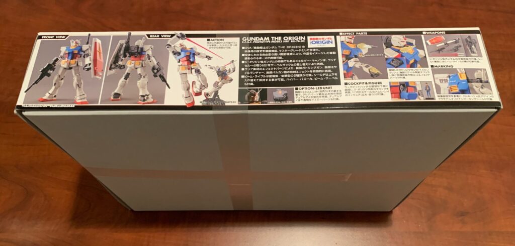 bandai zz gundam the origin rx-78-02 box 2