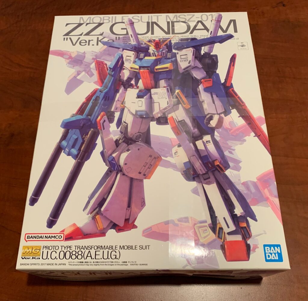 bandai zz gundam ver ka box